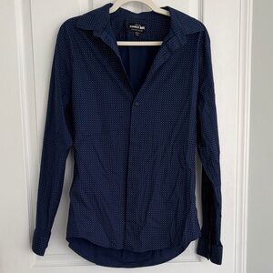Express Dark Blue Patterned Shirt